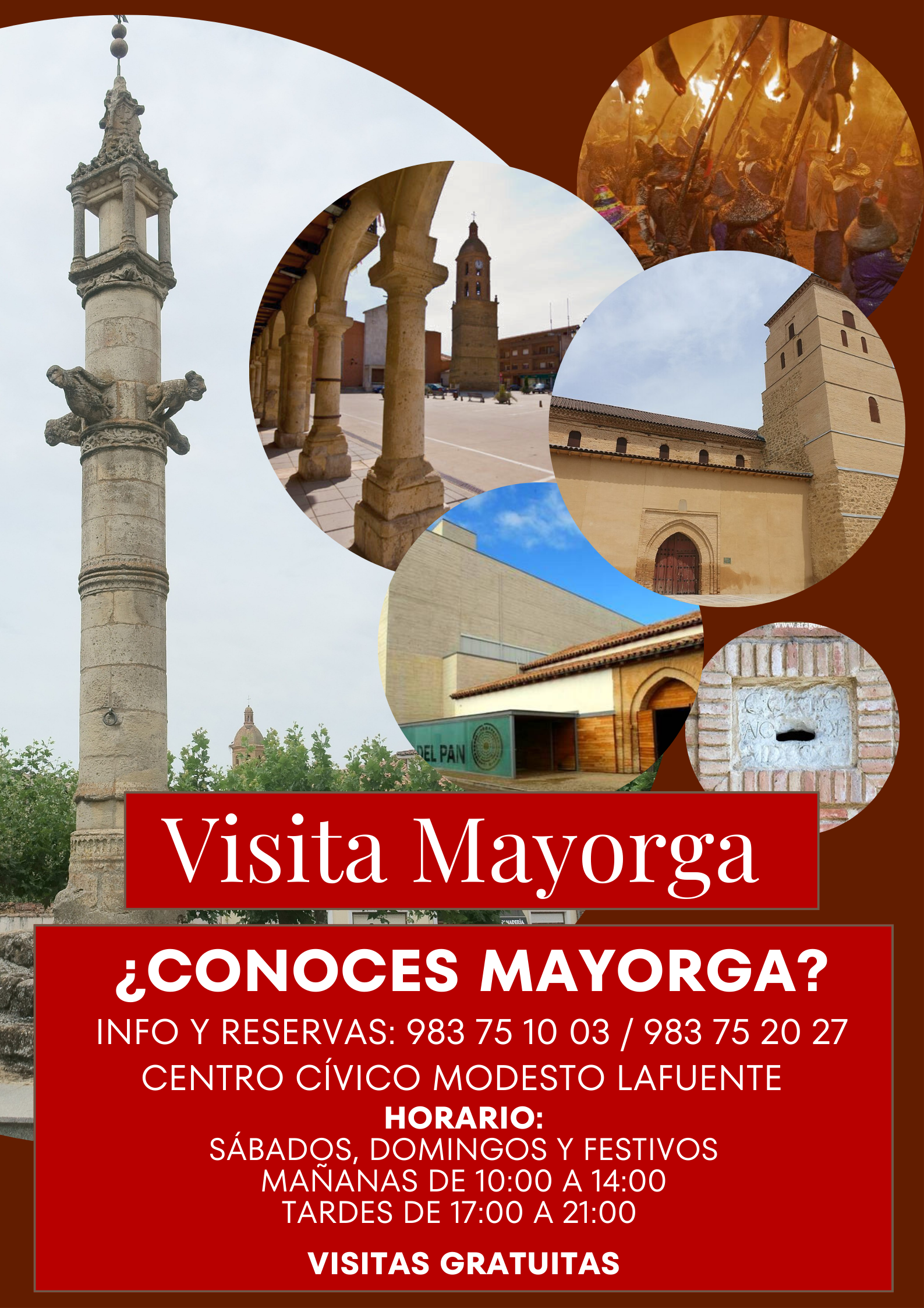 Cartel visitas guiada de mayorga